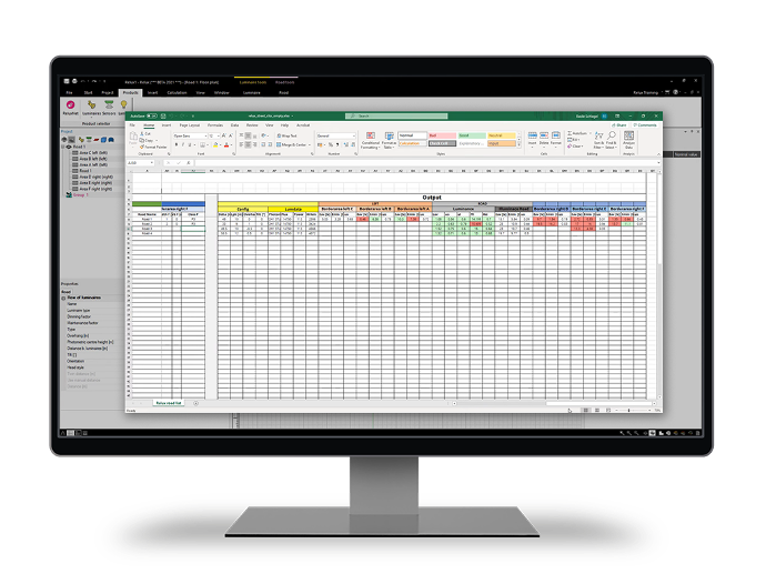 Road mass calculation with Excel