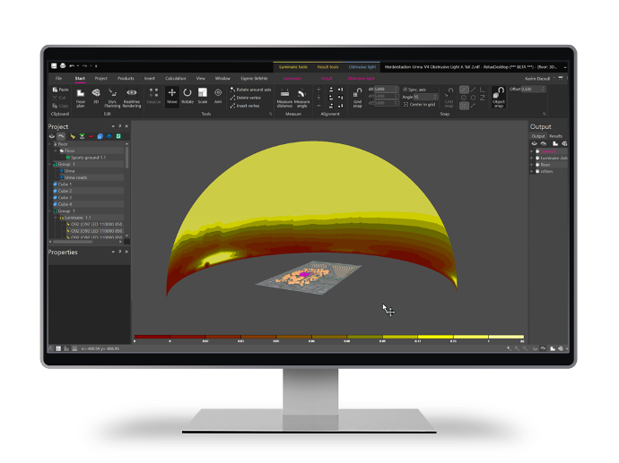 ObtrusiveLight visual as a light dome