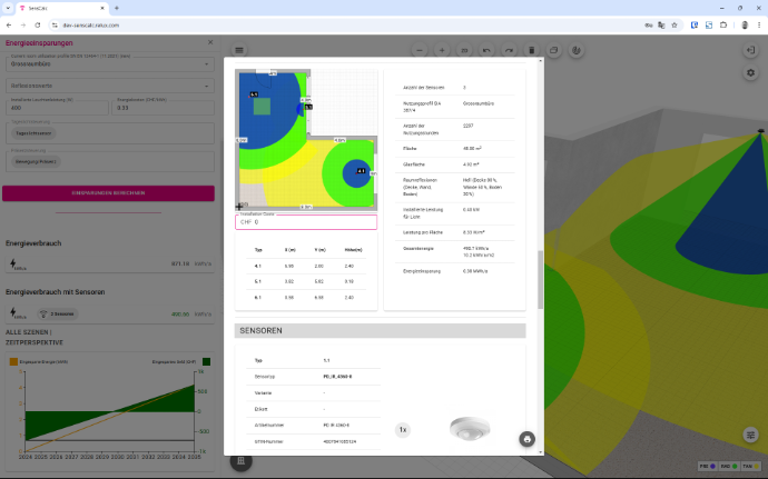 SensCalc – Online Sensor Planning Tool