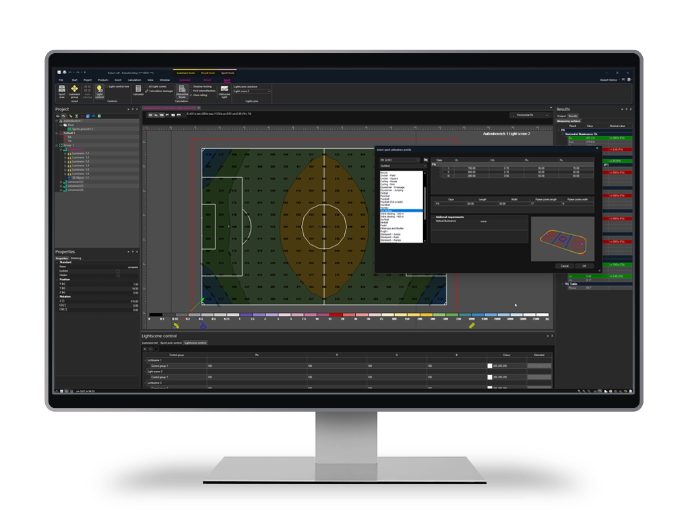 Display ReluxSport: Graphic sport areas