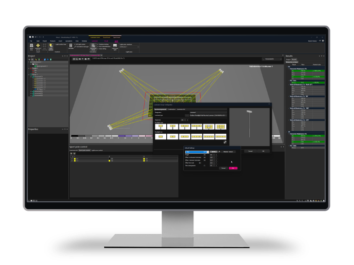 Display ReluxSport: Luminaires Management